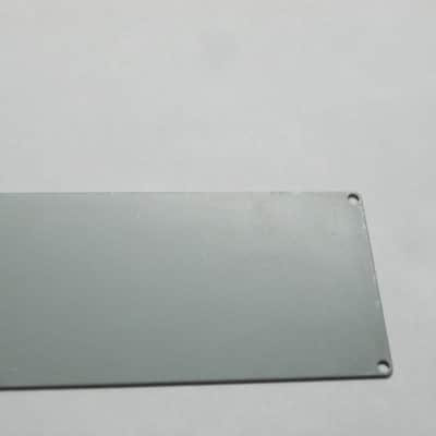 lite use Boss Bottom Plate for compact (regular) size) pedal (NO label, NO rubber padding, NO cut out for power jack, NO screws) metal, gray finish on both sides, from 2011, from Taiwan made Boss pedal - but can fit Japan made pedal (NO other items) image 7