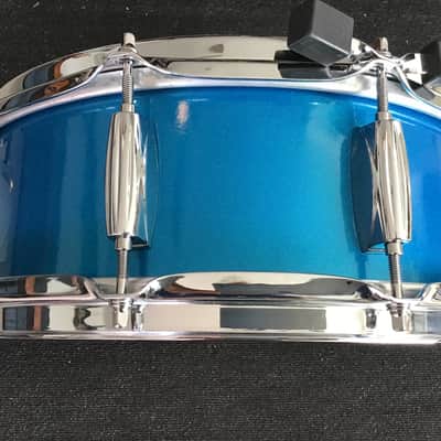 Custom Single Ply Maple 5X14 Snare 2024 - Blue Micro Flake Lacquer image 1