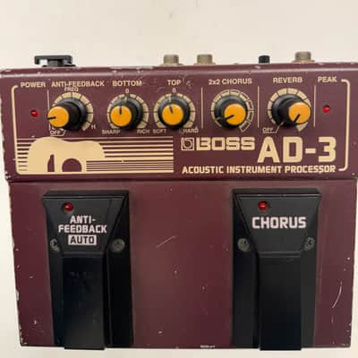 Boss AD-3 Acoustic Processor Chorus Anti-Feedback Guitar Effect Pedal + PSU image 2