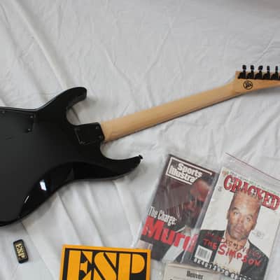 1995 ESP M-II Deluxe Custom Shop OJ Simpson Mugshot Chris Compston Artwork Electric Guitar + OHSC image 17