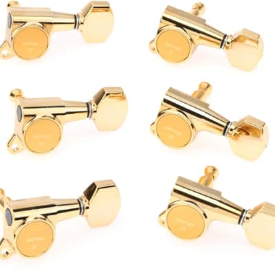 Gotoh SG381-07 Tuning Machine Set - 6 In-line Right-handed  Gold image 1