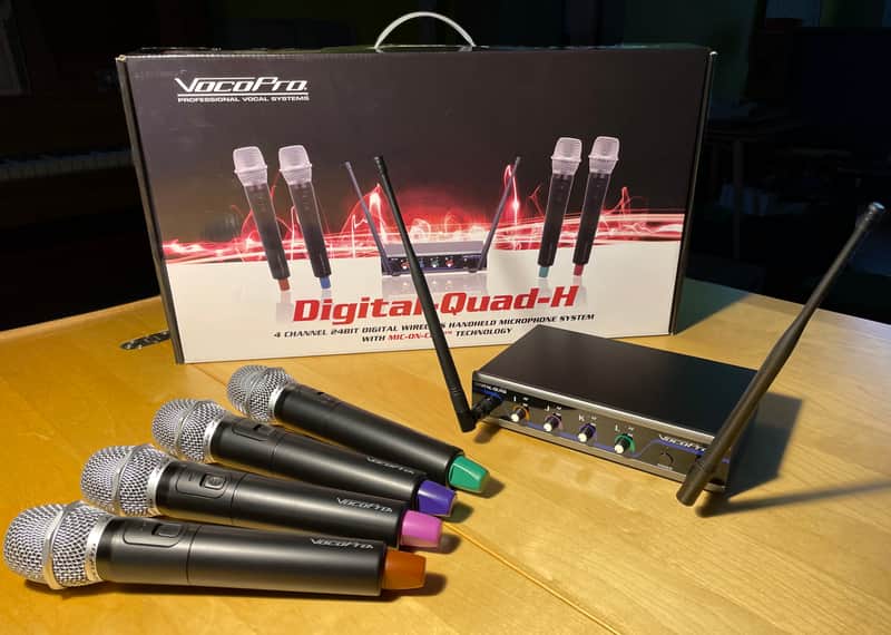 VocoPro Digital-Quad-H3 Four-Channel UHF Wireless Handheld Microphone System (903.1 to 912.2 MHz) image 1