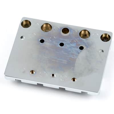 Genuine Fender HiMass 4-String Bass Bridge with Zinc Saddles, CHROME image 2