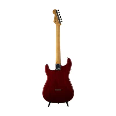 Fender Noventa Stratocaster Electric Guitar, PF FB, Crimson Red Transparent, MX2115XXXX image 3