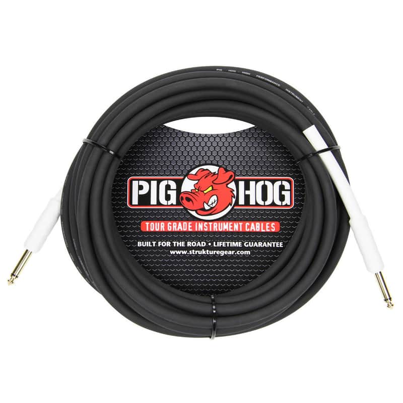 Pig Hog PH25 1/4" TS Straight Instrument Cable - 25' image 1
