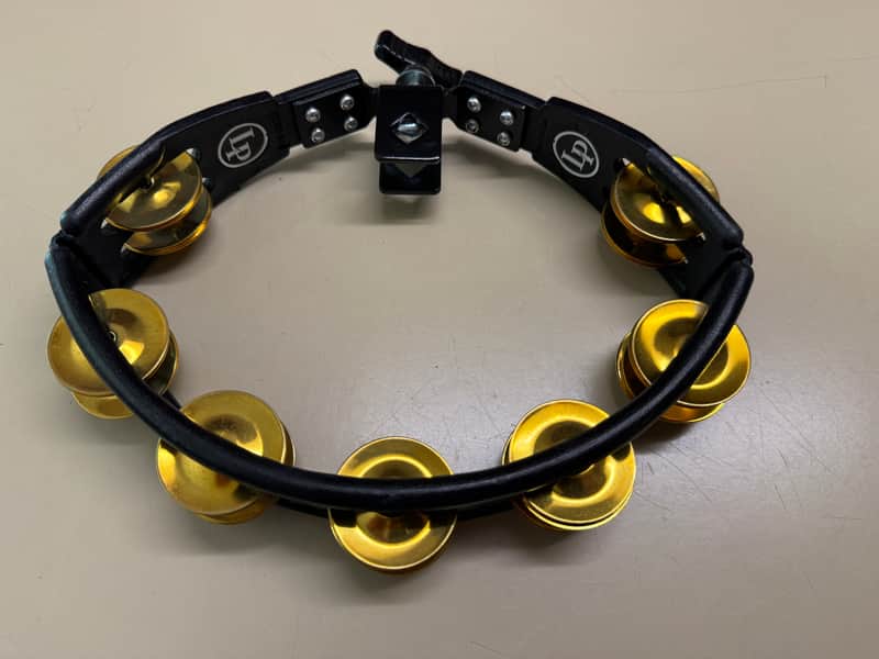 LP Cyclops Mountable Tambourine - Black with Brass Jingles