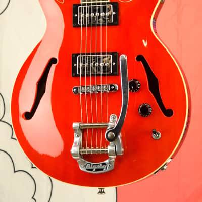 Used 2001 Hamer Newport Electric - Orange Sparkle Guitar, Hard Case image 6