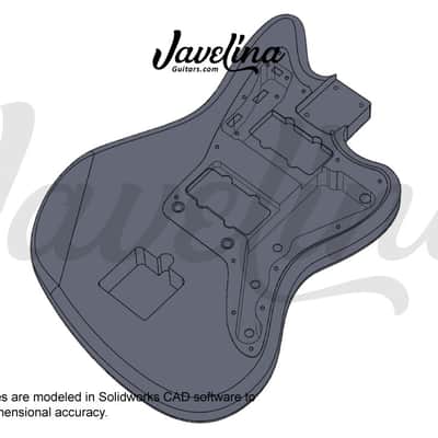 Jazzmaster Body Router Template CNC Luthier Tools 1/2" MDF 0.5" Fender imagen 9