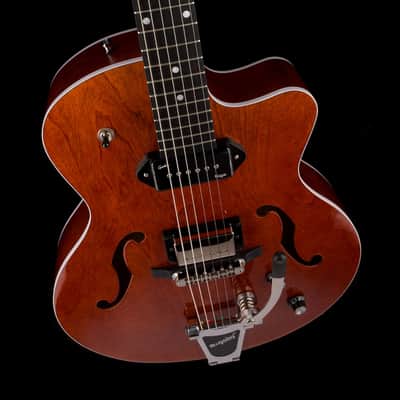 Pre Owned Godin 5th Ave. Uptown With Bigsby Havana Brown With Case image 4
