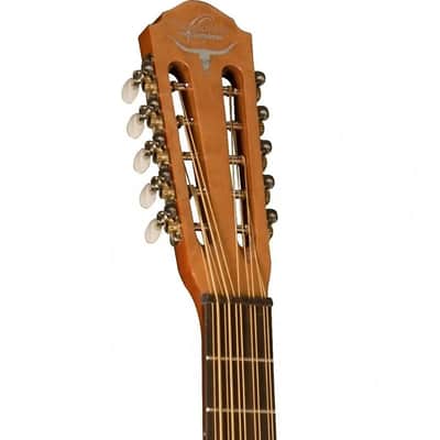 Oscar Schmidt OH32SEQN Quilt Maple Top Okoume Neck 10-String Acoustic-Electric Bajo Quinto w/Deluxe Gig Bag image 3