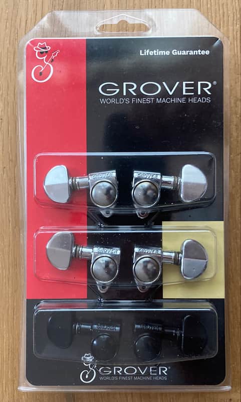 Grover Rotomatic 102C + BC 1980+2026 - Chrome + Black image 1