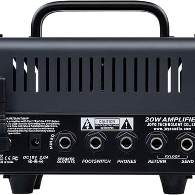 Joyo Bantamp XL Zombie II Electric Guitar Head, 20W, Black image 2