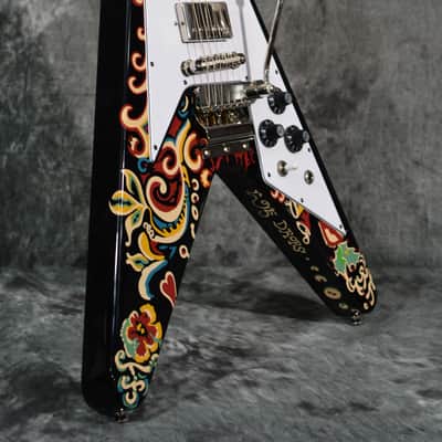 Epiphone Inspired by Gibson Custom Jimi Hendrix Love Drops Flying V Ebony w/ FREE Same Day Shipping Bild 7
