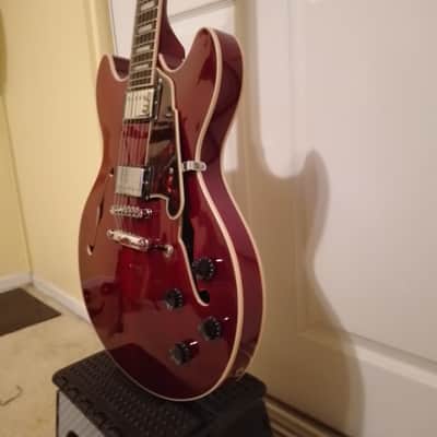 D'Angelico Premier DC 12-String 2018 Trans Wine image 4