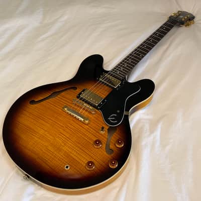 2004 Epiphone Dot Deluxe Flame Top - Made in Korea (MIK) - Vintage Sunburst - Free Pro Setup image 13