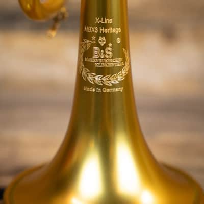 B&S Heritage MBX-3-E/GL Bb Trumpet - Matte Gold Lacquer w/ Double Case image 5