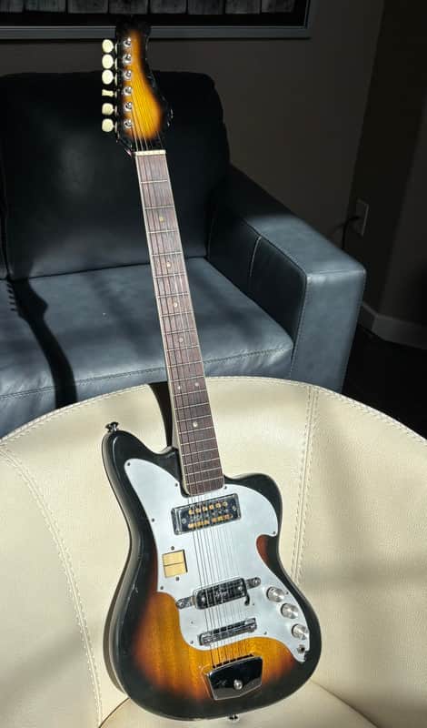1960s Teisco Audition 2 MIJ Vintage Guitar w/ Gold Foil & Vintage DeArmond Pickup image 1
