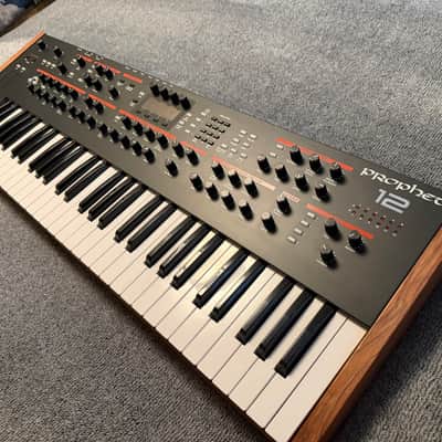 Dave Smith Instruments Prophet 12 61-Key 12-Voice Polyphonic Synthesizer 2013 - 2018 Black with Wood Sides