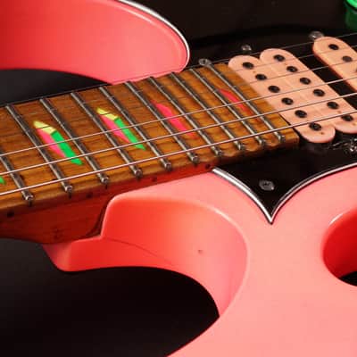 Ibanez JEM777-SK Shocking Pink 1987 – First Year, FujiGen Japan, Steve Vai Signature, Original Edge Tremolo image 6