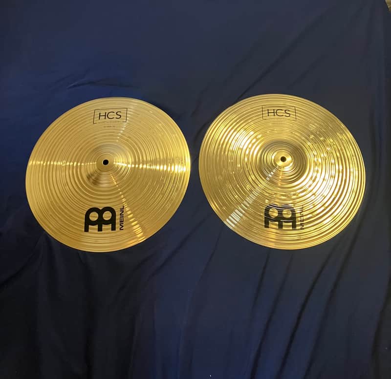 Meinl 14" HCS Hi-Hat Cymbals (Pair) 2007 - Present - Brilliant image 1