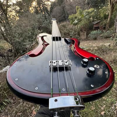 Immagine 1967 Ampeg AEB-1 - Electric Scroll Bass - Black/Red Sunburst - #609 of 750 - OHSC - 13