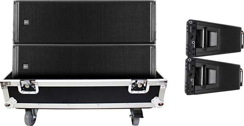Dual Flight-Road Case for 2 RCF HDL 20-A Line Array Speakers W-Wheels image 1