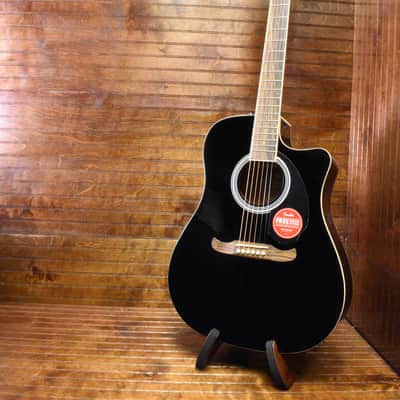 FENDER FA-125CE BLACK ACOUSTIC ELECTRIC GUITAR image 3