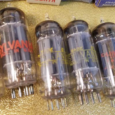Sylvania ONE (1) 12BH7A tNOS AT1000 TESTED Balanced! PI Vacuum Tube grey ridged 12BH7 dual triode 1964-1976 image 2
