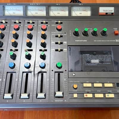 TASCAM 244 Portastudio 4-Track Cassette Recorder 1980s - Brown image 2