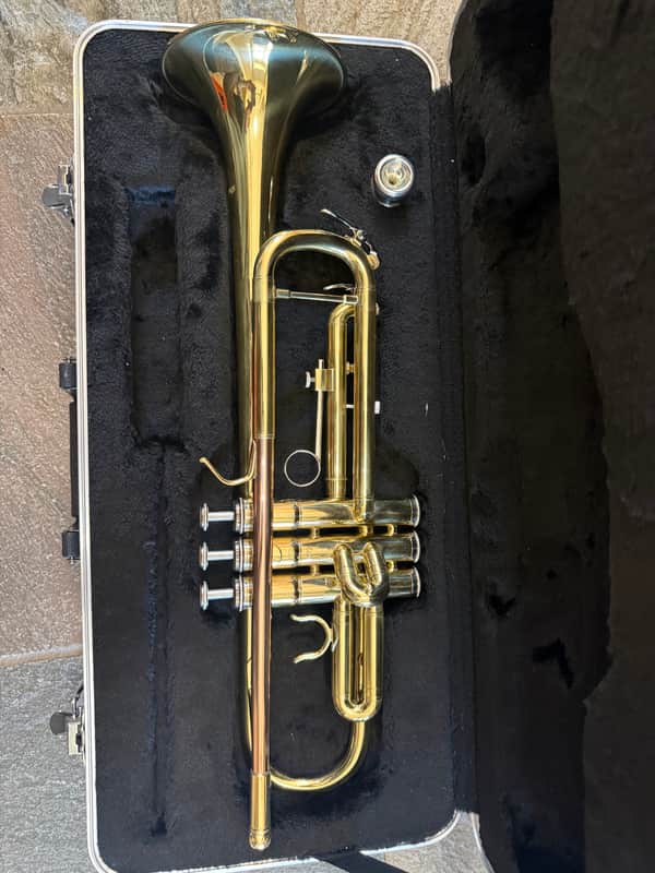 Palatino brand Trumpet with case and  mouthpiece image 1