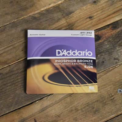D'Addario EJ26 Phosphor Bronze Acoustic Guitar Strings 11-52 image 1
