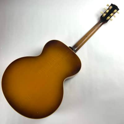 Gibson J-185 1957 - Sunburst Maple Back and sides, Spruce top Real Cannon! Original Brown Gibson Hardshell case. image 11