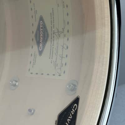 Craviotto 6.5x14" Solid Maple 2017 Prototype Stipplegold Snare Drum image 13