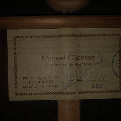 Manuel Caceres classical guitar 1986 Spruce / Brazilian former Ramirez 1A maker image 3
