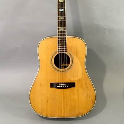 Vintage MIJ Canyon T40 Dreadnought Acoustic Guitar 1970s Natural Solid Spruce Top Martin D40 Style Axe image 1