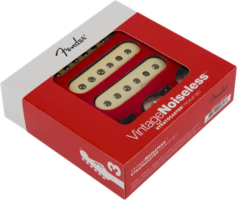 Fender® Vintage Noiseless™ Strat® Pickups, (3), Aged White image 1