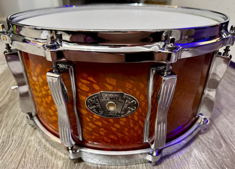 Ludwig 100th Anniversary Legacy Exotic Series (Lacewood Red Burst Finish-RARE)