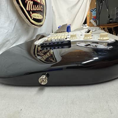 Fender American Deluxe Fat Stratocaster HSS Guitar with Case 2000 - Black / Rosewood fingerboard image 17