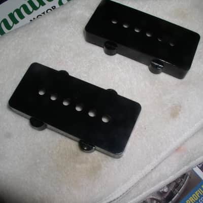 Two Jazzmaster black pickup covers Fender/Squier FREE SHIPPING image 1