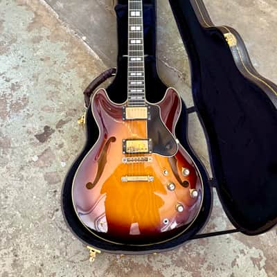 Yamaha SA-2000 Semi-Hollow 1977 - 1979 - Brown Sunburst original vintage MIJ Japan es335 image 4