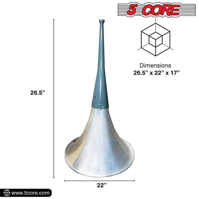 5 Core PA Horn Speaker Indoor Outdoor 22 Inch Long Range Trumpet Horn - Loud Sound Megaphone +Mounting Bracket | Aluminum-Iron Body | Universal Screw-On | Weatherproof-22" Long Throw Aluminum Horn+Metal image 5
