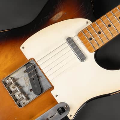 2008 Fender Road Worn '50s Telecaster with Maple Fretboard - 2-Color Sunburst | Vintage Aged Relic Nitro Finish 3.19kg | Case image 6