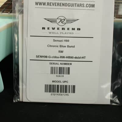 Reverend Sensei H-90 2025 - Chronic Blue Burst - BRAND NEW MODEL & FINISH! image 11