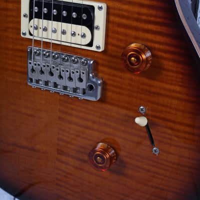 PRS 2014 SE Custom 24 Electric Guitar Flame Maple Top Tobacco Sunburst image 4