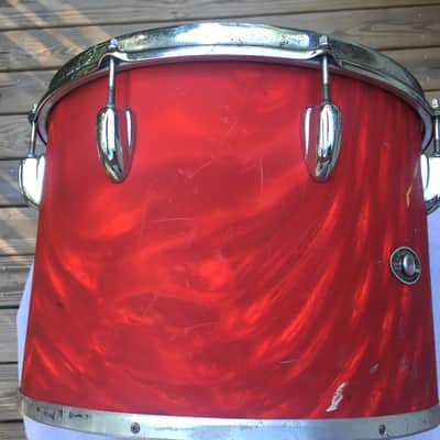 Slingerland Marching Tom 1970's - Red Flame 10 x 14 image 6