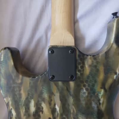 Stratocaster Style Electric Guitar, Custom Camouflage Paintjob 2010s Camouflage image 11