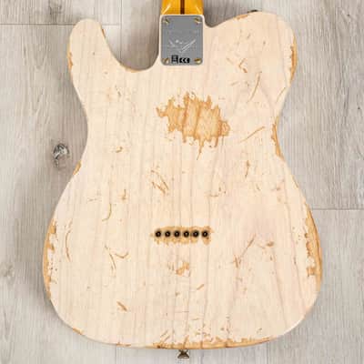 Mint Fender Custom Shop S23 Limited Edition 1950 Double Esquire Heavy Relic Guitar, Aged White Blonde image 8