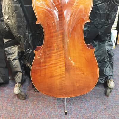 Celestini 4/4 Size 'Cello-Solid Wood High Flame-Shop Setup-Hard Case and Bow-NEW! image 6