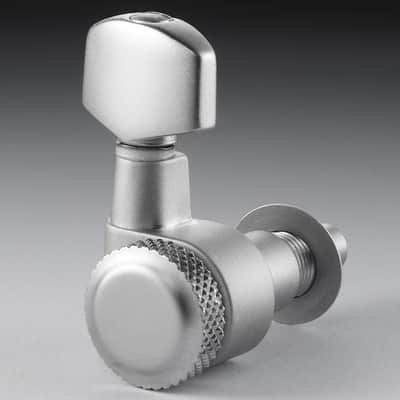 Schaller M6 Locking Tuners, Pin Mount 6 In-Line - SATIN CHROME Tuning Keys image 1