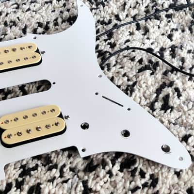 Warmoth HSH Pickguard with 916 Pickups USA PAF Clones - Double Light Butyrate Cream image 6